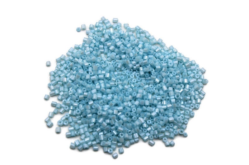 11/0 2 Cut Seed Beads, Marine Blue Frosted, 20/50/100 Grams Packs, Embroidery making, Economical Jewelry Making, Hexagon Beads, 1049D/9.