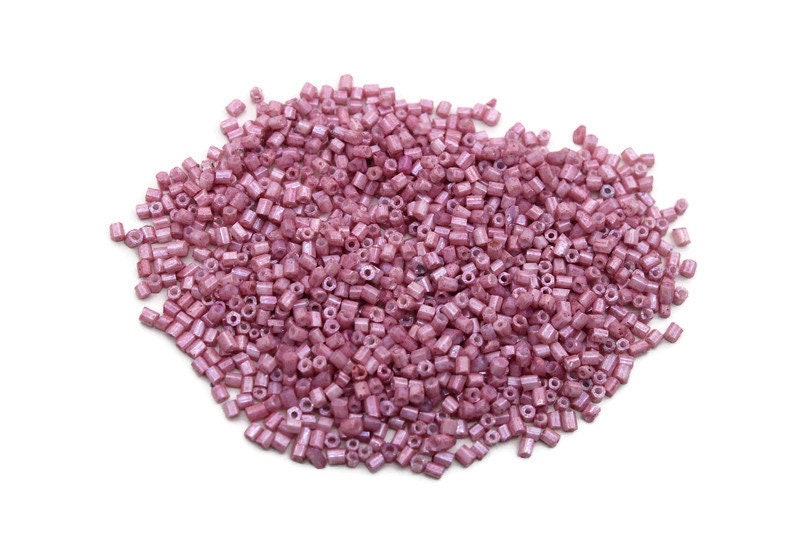 11/0 2 Cut Seed Beads, Camio Pink Frosted, 20/50/100 Grams Packs, Embroidery making, Economical Jewelry Making. Indian Hexagon Beads, 1021D/15.