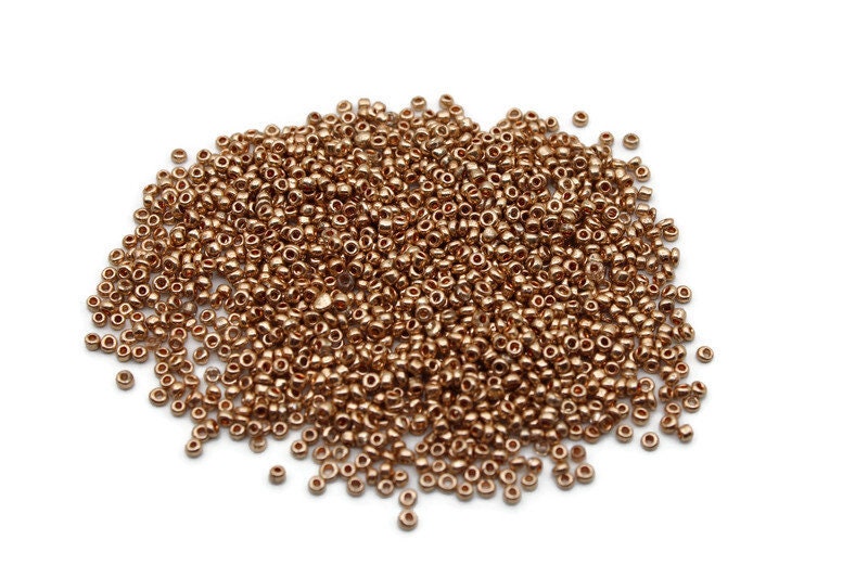 11/0 Seed Beads, Copper Metallic, 20/50/100 Grams Packs, Embroidery making, Economical Jewelry Making, Indian Seed Beads, Craft Supply, 9003