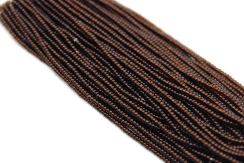 13/0 Charlotte Cut Beads, Tr. Dark Brown, 1/3/5 Hanks, Preciosa Ornella Beads, Embroidery Beads, Craft Supply, Jewelry Findings, 10140.