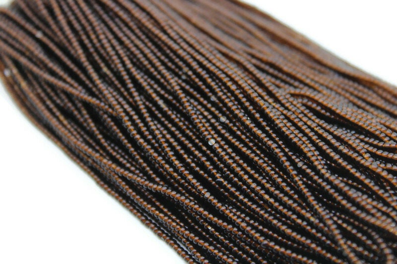 13/0 Charlotte Cut Beads, Tr. Dark Brown, 1/3/5 Hanks, Preciosa Ornella Beads, Embroidery Beads, Craft Supply, Jewelry Findings, 10140.