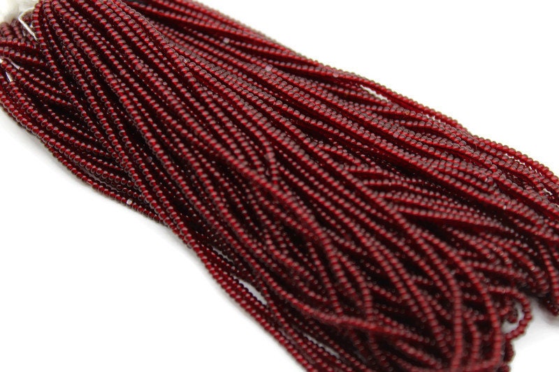 13/0 Charlotte Cut Beads, Tr. Ruby Red, 1/3/5 Hanks, Preciosa Ornella Beads, Embroidery Beads, Craft Supply, Jewelry Findings, 90120.