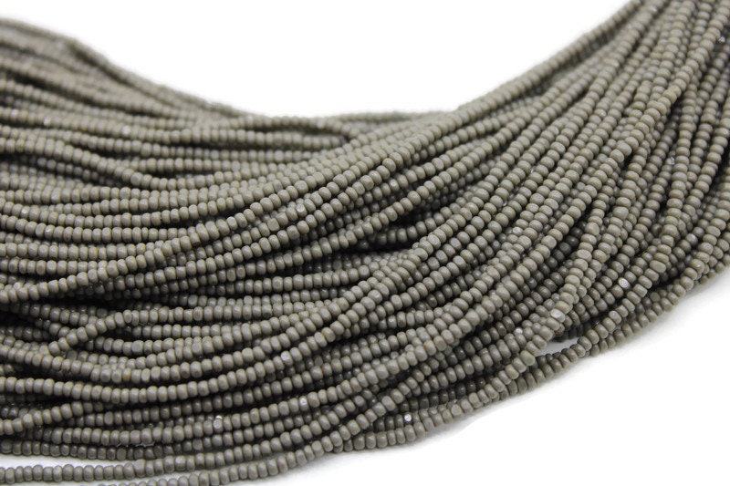 13/0 Charlotte True Cut Beads, Opaque Gray (2 Perfect Facets) 5/10/20/50/250/500 Grams, Embroidery Material, Jewelry Supply, Premium True Cuts, 43020