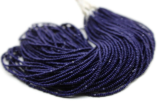 13/0 Charlotte True Cut Beads, Opaque Navy Blue (2 Perfect Facets) 5/10/20/50/250/500 Grams, Embroidery Material, Jewelry Supply, Premium True Cuts, 33070