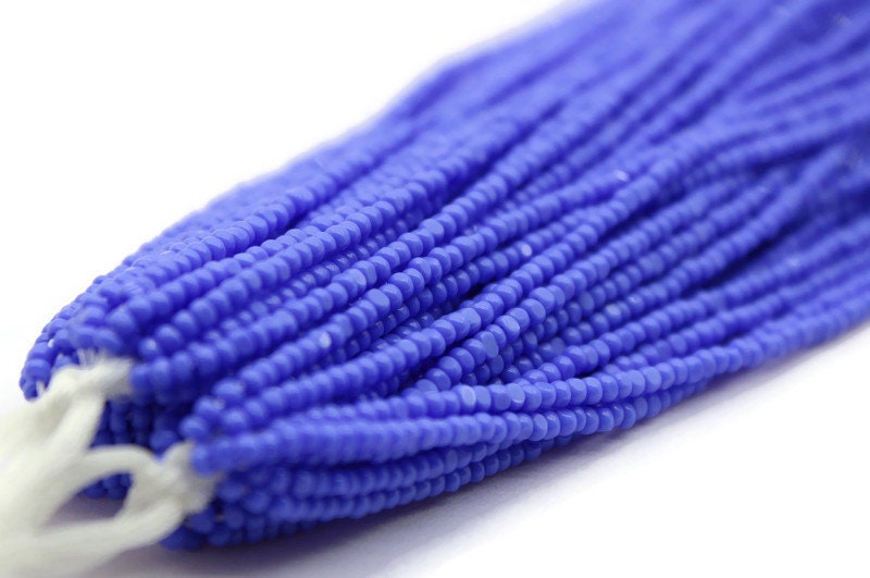 11/0 Charlotte true Cut Beads Royal Blue Opaque (2 Perfect Facets) 10/20/50/250/500 Grams. Embroidery, Jewelry Material, Premium True Cuts, 33040