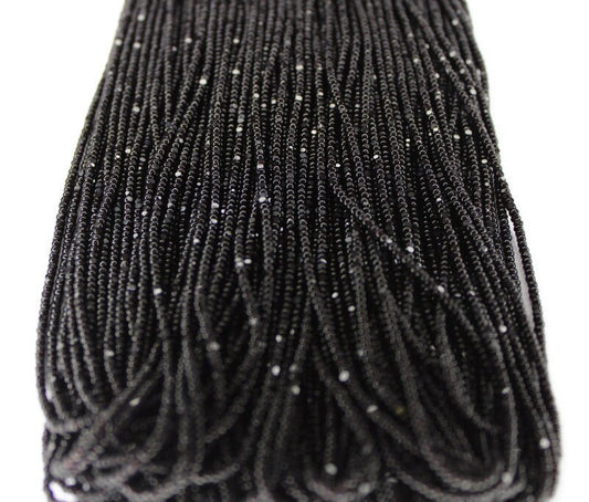 13/0 Charlotte True Cut Beads, Jet Black Opaque (2 Perfect Facets) 5/10/20/50/250/500 Grams, Embroidery Material, Jewelry Supply, Premium True Cuts, 23980