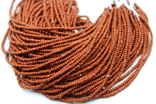 11/0 Charlotte true Cut Beads Opaque Copper Brown (2 Perfect Facets) 10/20/50/250/500 Grams, Embroidery Material, Jewelry Supply, Premium True Cuts, 93300