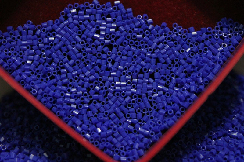 Miyuki Hexagon 2 Cut, 15/0, Cobalt Blue Opaque, Japanese Seed Beads, 10/20/50 Grams, Hex Beads, Miyuki Glass Beads, Embroidery Material, 414/S20