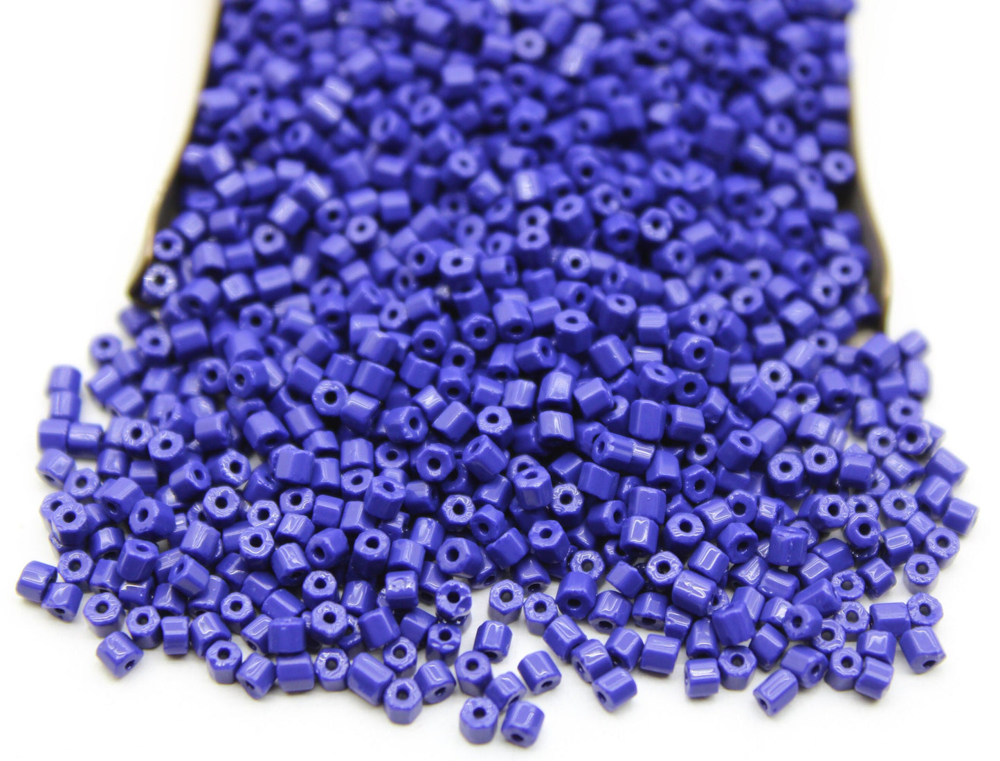 11/0 Preciosa 2 Cut Beads, Cobalt Blue Opaque, Hexagon Glass Czech Seed Beads, 20/50/100 Grams Packs, Preciosa Ornella Beads, Embroidery Beads, Jewelry Findings, 33070/S59