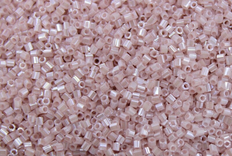 Matsuno Hexagon 2 Cut, 15/0, Dusty Rose, Japanese Seed Beads, 10/20/50 Grams, Hex Cut Beads, MGB Glass Beads, Embroidery Material, (339)/S10