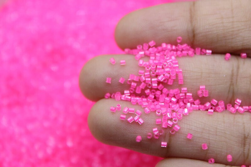 Matsuno Hexagon 2 Cut, 15/0, Neon Pink, Japanese Seed Beads, 10/20/50 Grams, Hex Cut Beads, MGB Glass Beads, Embroidery Material, Jewelry Supply, S7