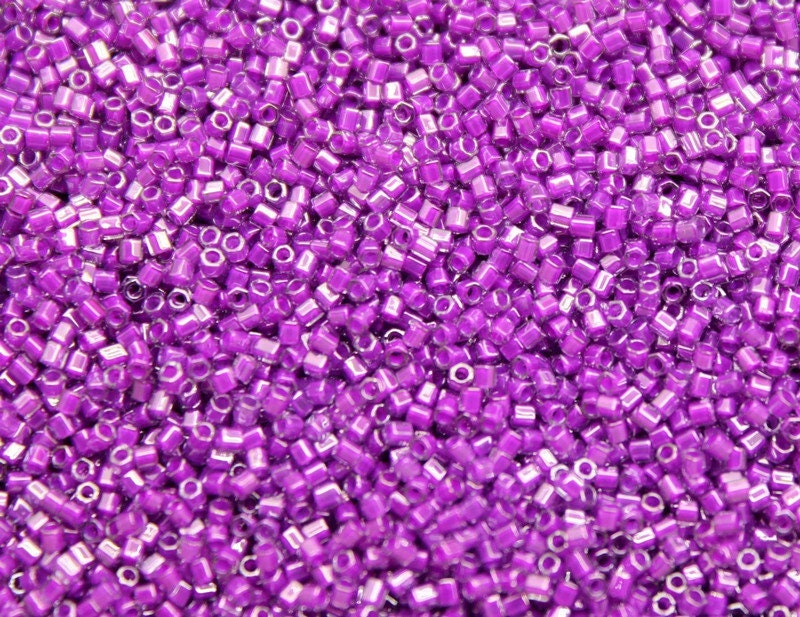 Miyuki Hexagon 2 Cut, 15/0, Deep Purple Inside-Color, Japanese Seed Beads, 10/20/50 Grams, Hex Beads, Miyuki Beads, Embroidery Material, Jewelry Supply, 2247/S9