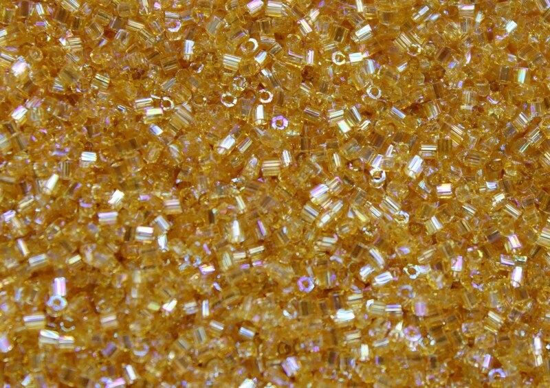 Matsuno Hexagon 2 Cut, 15/0, Maize Gold AB, Japanese Seed Beads, 10/20/50 Grams, Hex Cut Beads, MGB Glass Beads, Embroidery Material,2-R (531)/S22