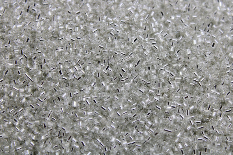 15/0 Czech 2 Cut, White Silver-Lined, Hex Glass Seed Beads, 10/20/50/100 Grams Packs, Embroidery making, Jewelry Making, Vintage Beads, 21/7