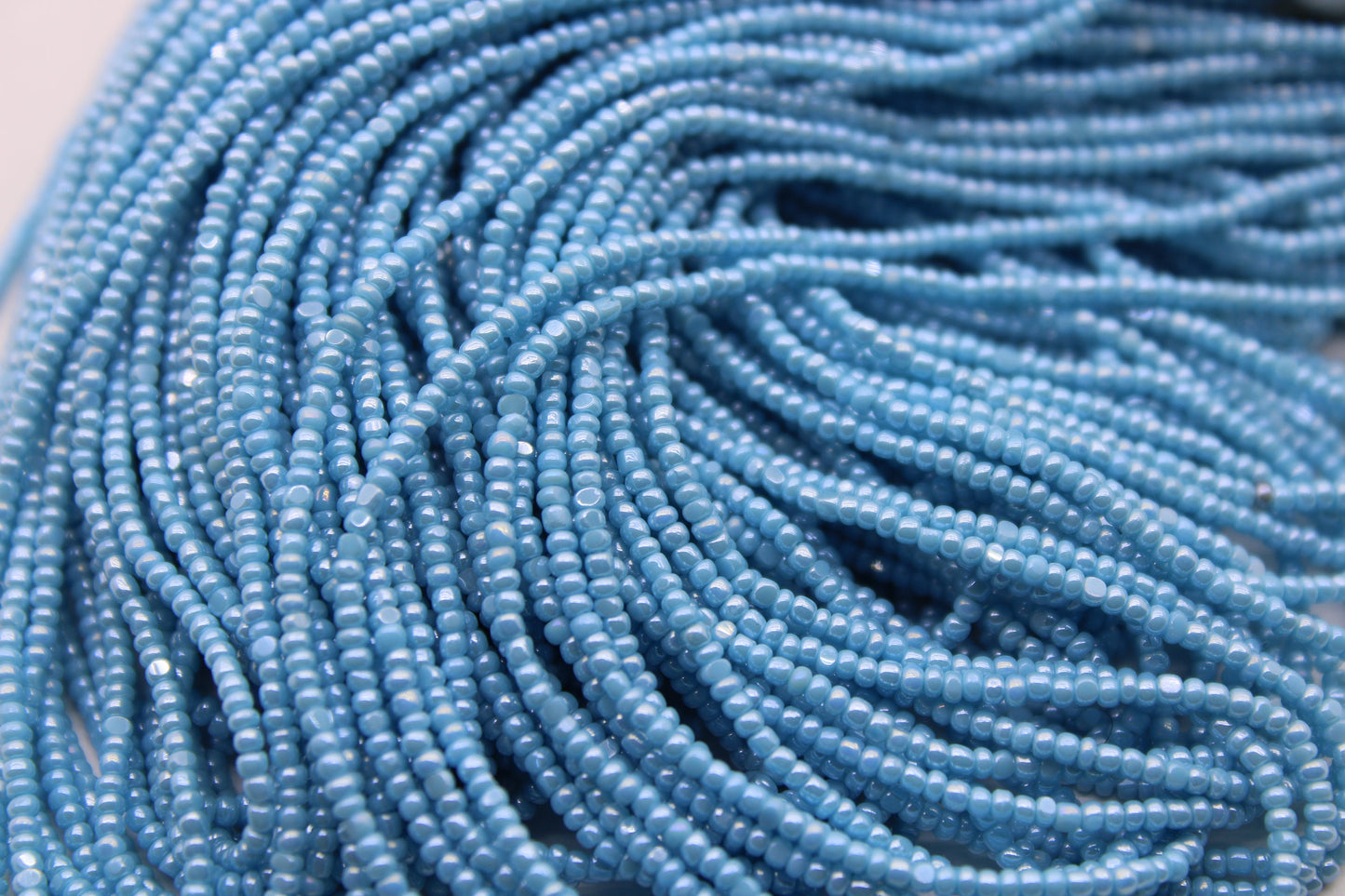 13/0 Charlotte Cut Beads, Blue Opaque Luster, 1/3/5 Hanks Preciosa Ornella Beads, Embroidery Beads, Craft Supply, Jewelry Findings, 68050.