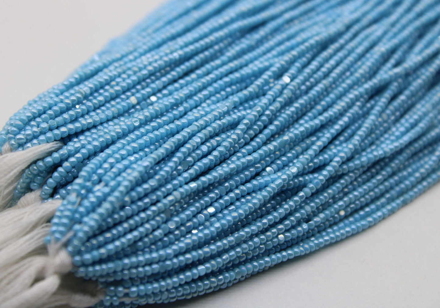 13/0 Charlotte Cut Beads, Blue Opaque Luster, 1/3/5 Hanks Preciosa Ornella Beads, Embroidery Beads, Craft Supply, Jewelry Findings, 68050.