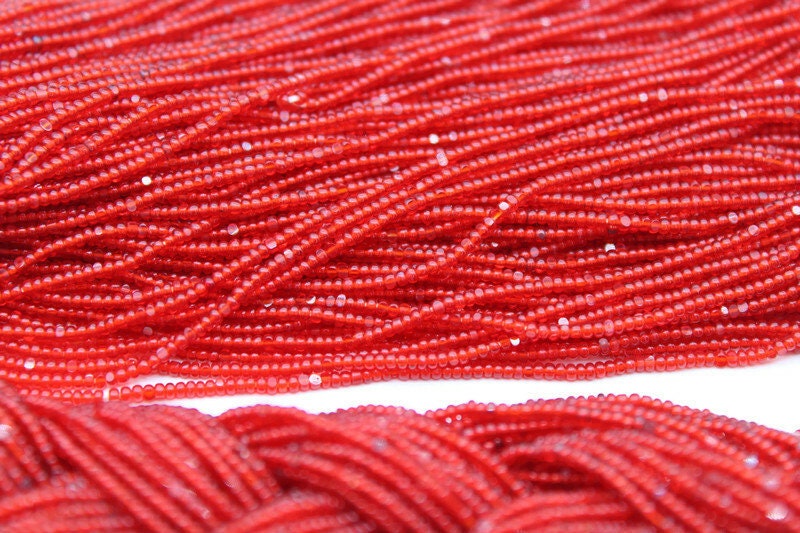 13/0 Charlotte Cut Beads, Tr. Light Red, 1/3/5 Hanks, Preciosa Ornella Beads, Embroidery Beads, Craft Supply, Jewelry Findings, Premium Cuts, 90070.