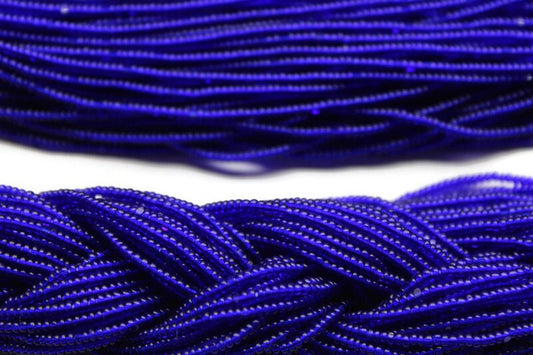 13/0 Charlotte Cut Beads, Tr. Dark Capri Blue, 1/3/5 Hanks, Preciosa Ornella Beads, Embroidery Beads, Craft Supply, Jewelry Findings, 30100.