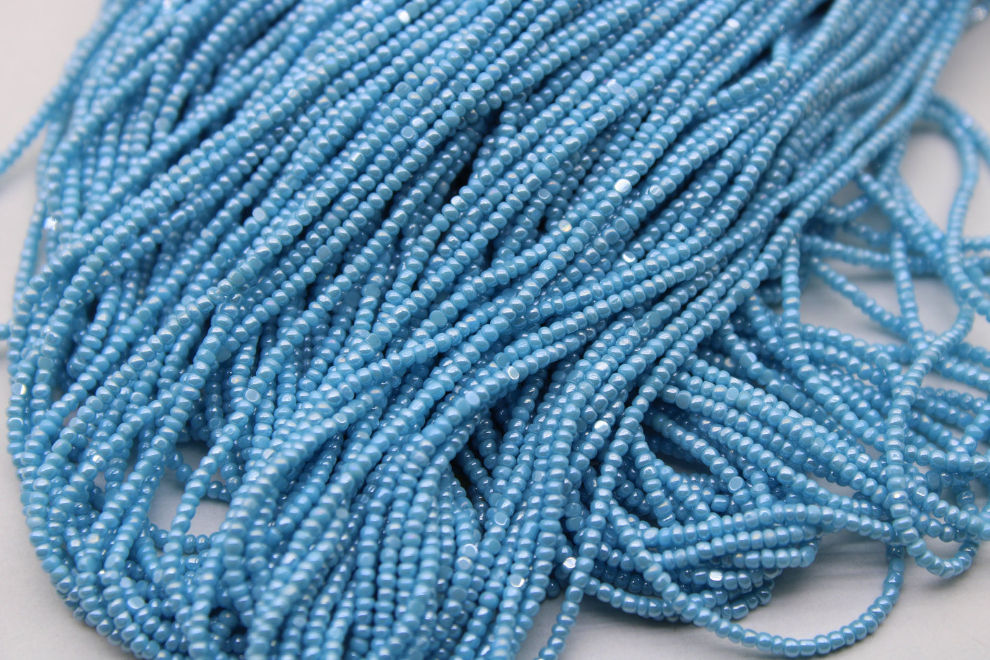 13/0 Charlotte Cut Beads, Blue Opaque Luster, 1/3/5 Hanks Preciosa Ornella Beads, Embroidery Beads, Craft Supply, Jewelry Findings, 68050.