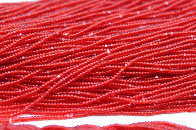 13/0 Charlotte Cut Beads, Tr. Light Red, 1/3/5 Hanks, Preciosa Ornella Beads, Embroidery Beads, Craft Supply, Jewelry Findings, Premium Cuts, 90070.