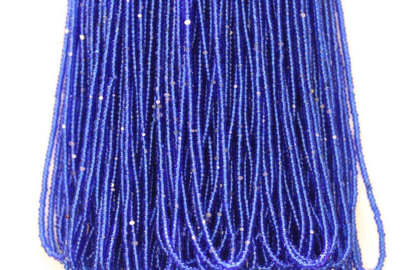 13/0 Charlotte Cut Beads, Tr. Light Sapphire with Silver Gleams. 1/3/5 Hanks, Preciosa Ornella Beads, Embroidery Beads, Craft Supply, Findings, 30080.