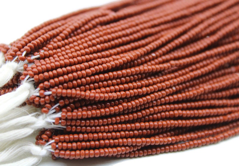 13/0 Charlotte Cut Beads, Copper Brown Opaque, 1/3/5 Hanks Preciosa Ornella Beads, Embroidery Beads, Craft Supply, Jewelry Findings, 93300.