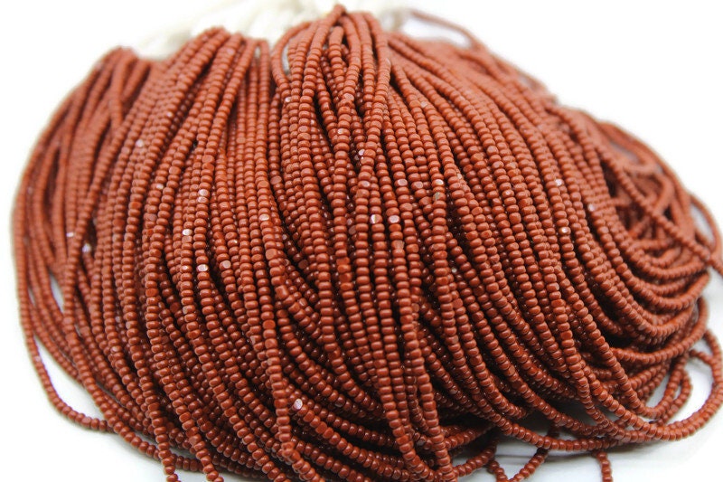 13/0 Charlotte Cut Beads, Copper Brown Opaque, 1/3/5 Hanks Preciosa Ornella Beads, Embroidery Beads, Craft Supply, Jewelry Findings, 93300.