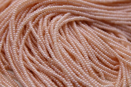 13/0 Preciosa Seed Beads, Cheyenne Pink Luster, 1/3/5 Hanks, Czech Seed Beads, Embroidery Beads, Craft Supply, Jewelry Findings