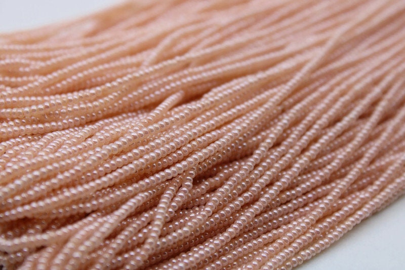 13/0 Preciosa Seed Beads, Cheyenne Pink Luster, 1/3/5 Hanks, Czech Seed Beads, Embroidery Beads, Craft Supply, Jewelry Findings