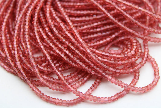 11/0 Charlotte true Cut Beads Colorfast Fuchsia Transparent (2 Perfect Facets) 10,20,50,250,500 Grams, Embroidery Material, Jewelry Supply, Vintage.