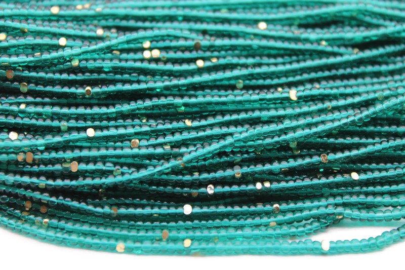 11/0 Charlotte Cut Beads, Tr. Blue Zircon with Gold Gleams, 1/3/5 Hanks, Preciosa Ornella Beads, Embroidery Beads ,Supply, Jewelry Findings, 50710.