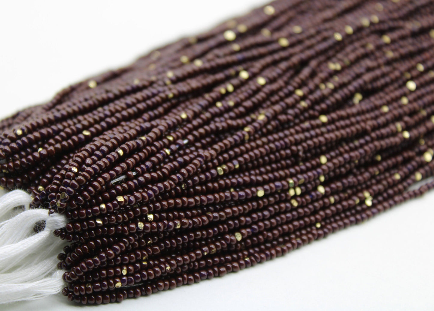 11/0 Charlotte Cut Beads, Bluish Brown with Gold Gleams, 1/3/5 Hanks, Preciosa Ornella Beads, Embroidery Beads, Craft Supply, Jewelry Findings, 13780.