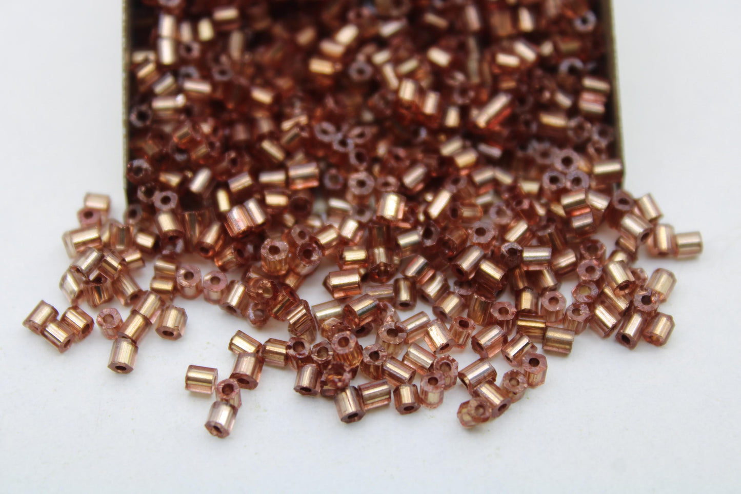 11/0 2 Cut, Copper silver-lined Seed Beads, 20/50/100 Grams Packs, Hex Cut, Embroidery Beads, Jewelry Beads, Craft Supply, Indian Seed Beads, 248D/14.