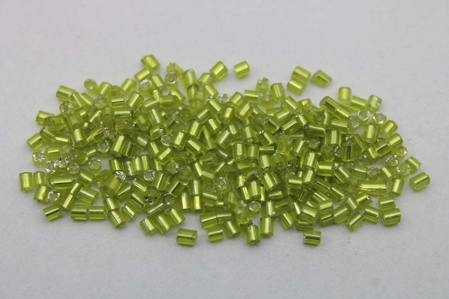 11/0 2 Cut, Lime Green silver-lined Seed Beads, 20/50/100 Grams Packs, Hex Cut, Embroidery Beads, Jewelry Beads, Supply, Indian Seed Beads, 24L/12.