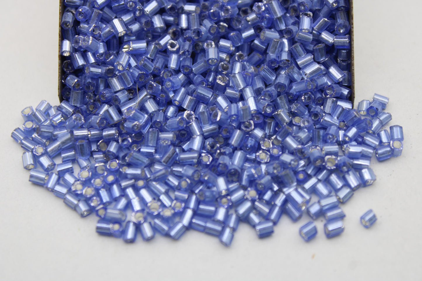 11/0 2 Cut, Light Periwinkle silver-lined Seed Beads, 20/50/100 Grams Packs, Hex Cut, Embroidery Beads, Jewelry Beads, Indian Seed Beads, 26M/24.