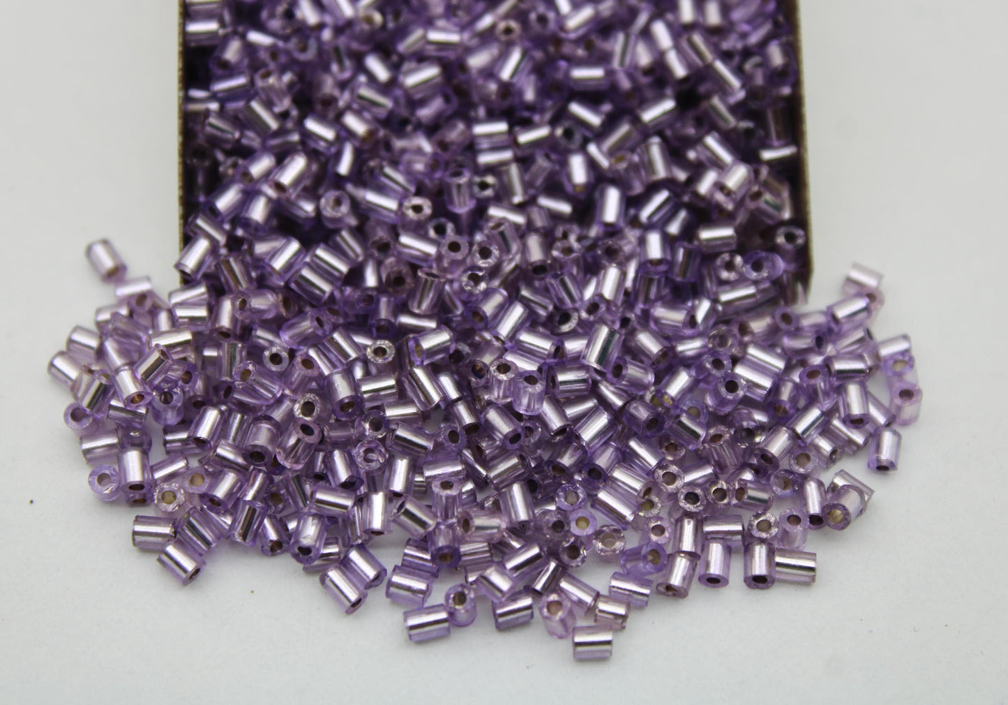 11/0 2 Cut, Lavender silver-lined Seed Beads, 20/50/100 Grams Packs, Hex Cut, Embroidery Beads, Jewelry Beads, Supply, Indian Seed Beads, 34M/8.