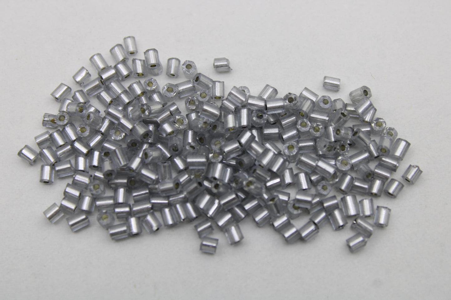 11/0 2 Cut, Grey silver-lined Seed Beads, 20/50/100 Grams Packs, Hex Cut, Embroidery Beads, Jewelry Beads, Craft Supply, Indian Seed Beads, 26L/18.