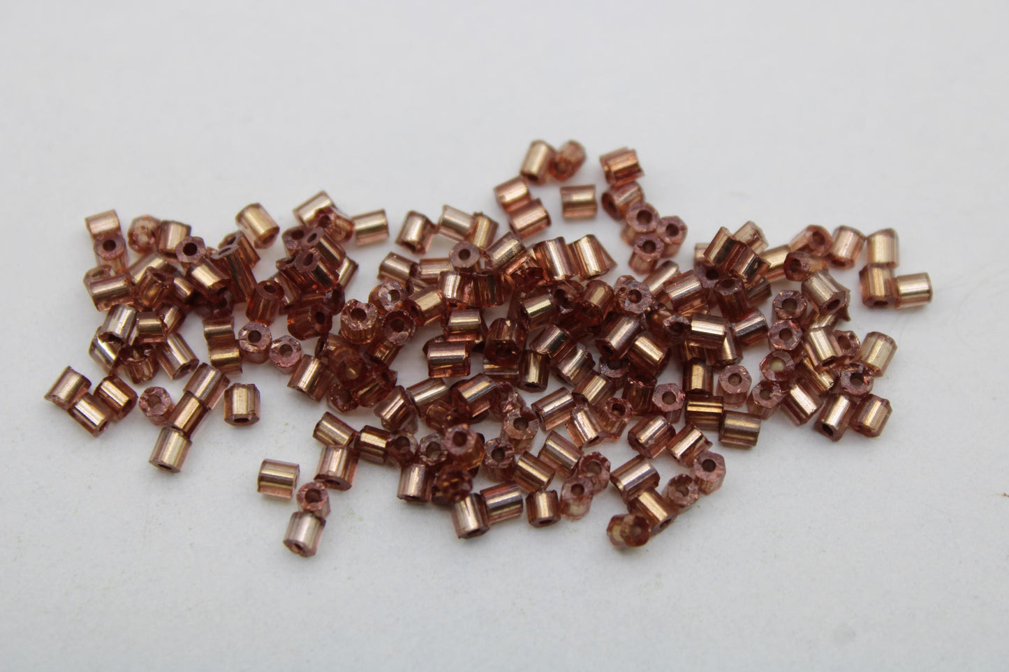 11/0 2 Cut, Copper silver-lined Seed Beads, 20/50/100 Grams Packs, Hex Cut, Embroidery Beads, Jewelry Beads, Craft Supply, Indian Seed Beads, 248D/14.