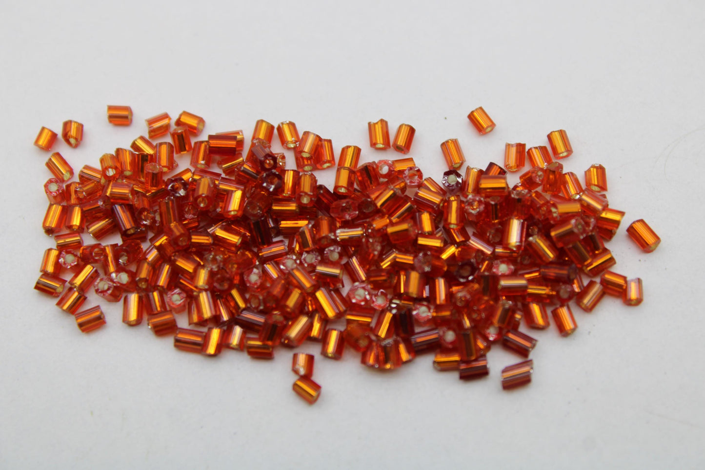 11/0 2 Cut, Orange silver-lined Seed Beads, 20/50/100 Grams Packs, Hex Cut, Embroidery Beads, Jewelry Beads, Craft Supply, Indian Seed Beads, 29M/7.