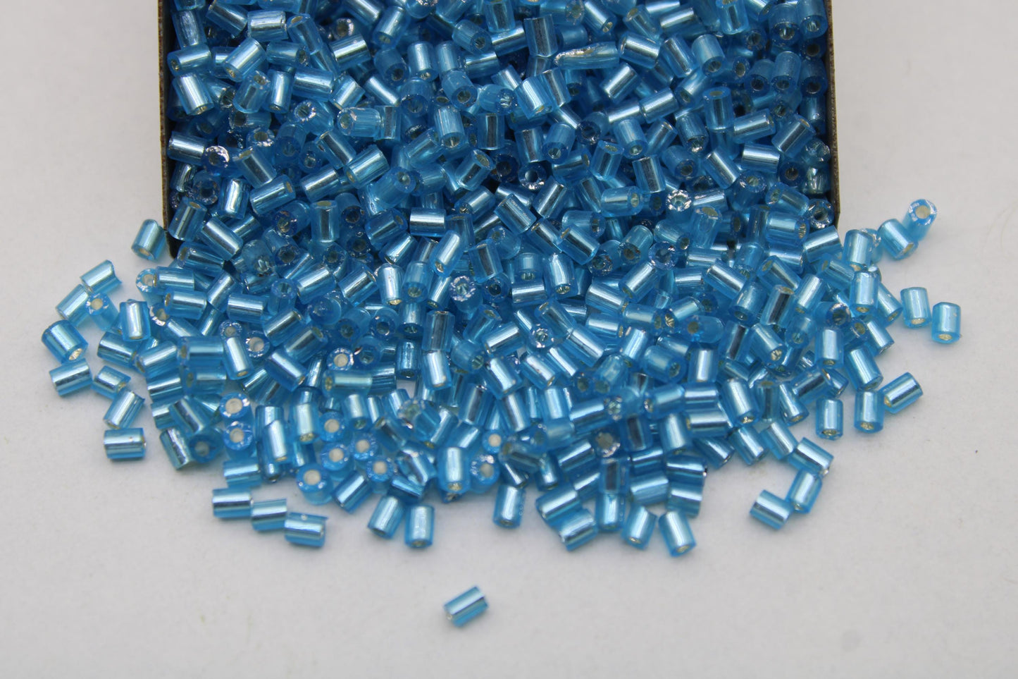 11/0 2 Cut, Light Blue silver-lined Seed Beads, 20/50/100 Grams Packs, Hex Cut, Embroidery Beads, Jewelry Beads, Supply, Indian Seed Beads, 23L/16.