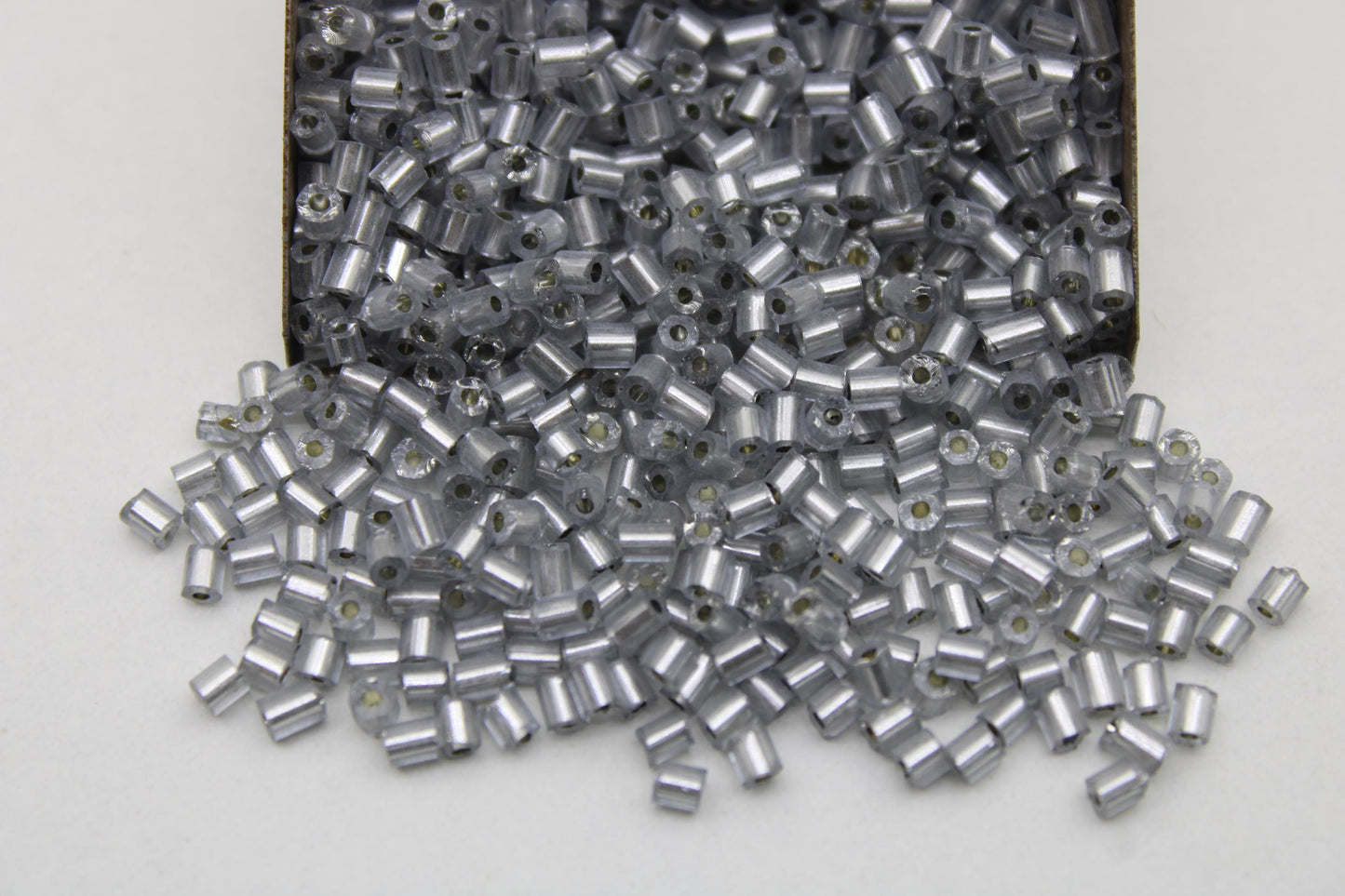 11/0 2 Cut, Grey silver-lined Seed Beads, 20/50/100 Grams Packs, Hex Cut, Embroidery Beads, Jewelry Beads, Craft Supply, Indian Seed Beads, 26L/18.